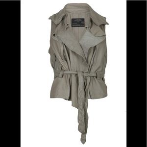 AllSaints Manu Gilet in Brown